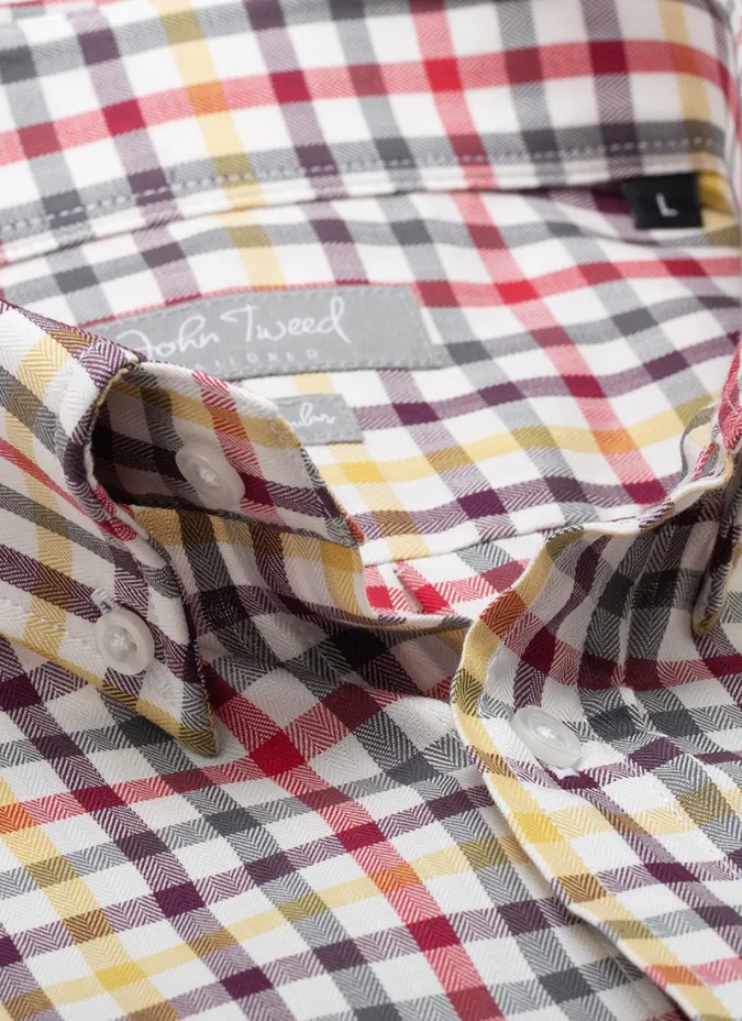Camisa Vaiella Castanho e Azul | JOHN TWEED TAILORED