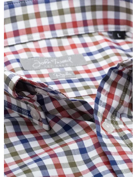 Camisa Sport a Cuadros Roja| JOHN TWEED