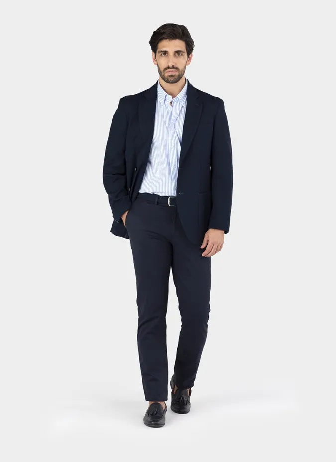 Blue Stripe Cotton Oxford Shirt | Classic Men's Shirts | JOHN TWEED