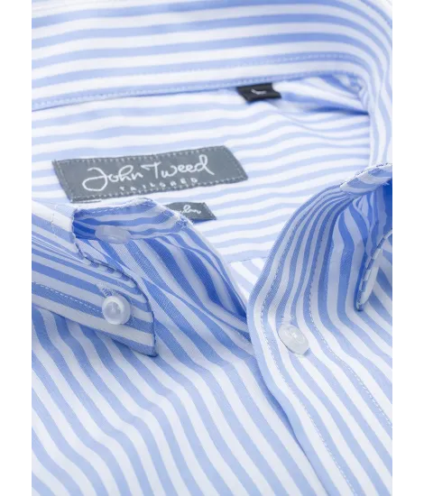 Camisa Oxford Risca Azul | JOHN TWEED TAILORED 2