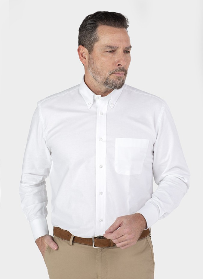 Camisa Sport Oxford Branca