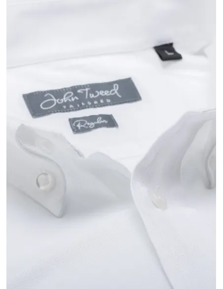 White Sport Shirt | Men's Sport Shirts | JOHN TWEED