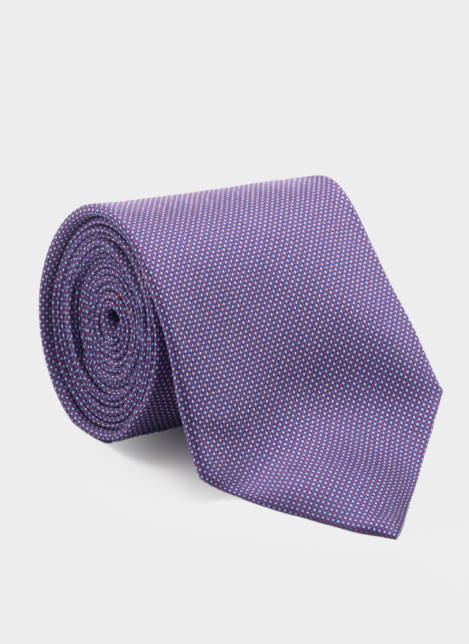 Corbata de Seda Lila Claro con Micro Dibujo