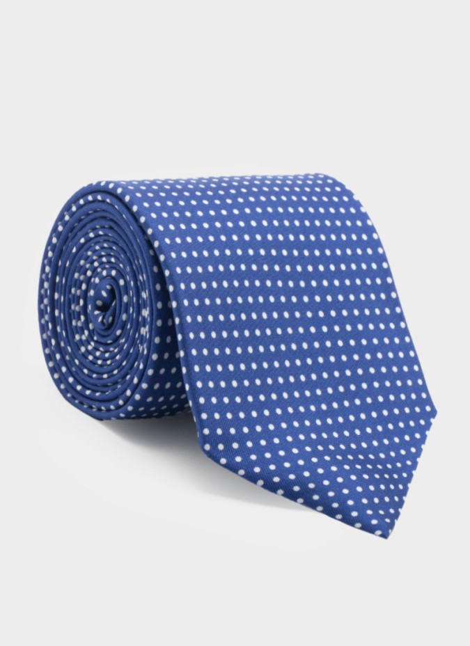 Gravata Azul com Ponto