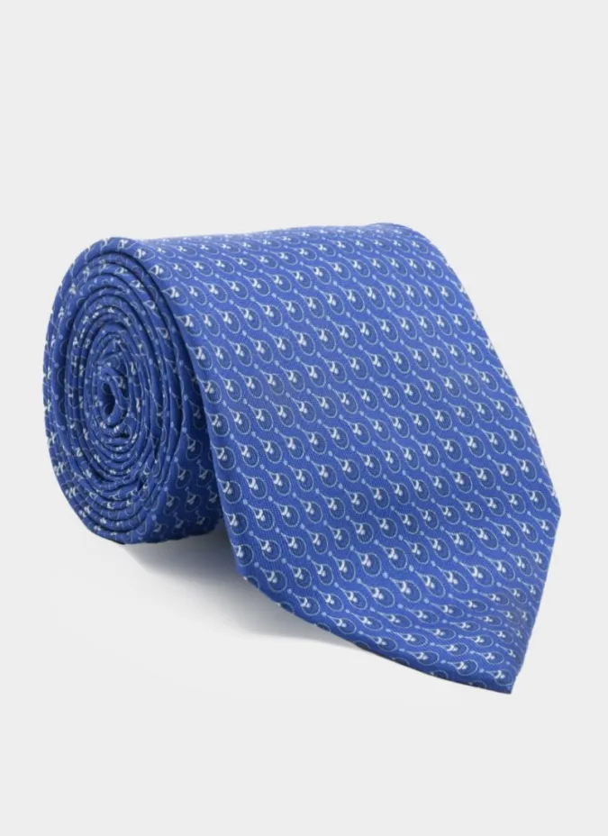 Gravata Azul com Desenho| JOHN TWEED TAILORED