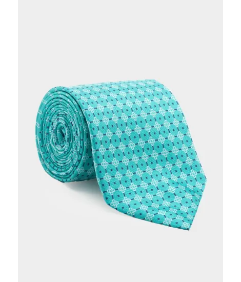 Gravata Azul Claro com Desenho| JOHN TWEED TAILORED