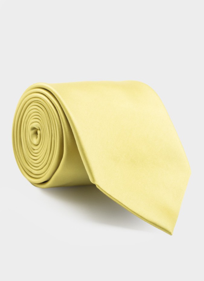 Corbata de Seda Amarilla