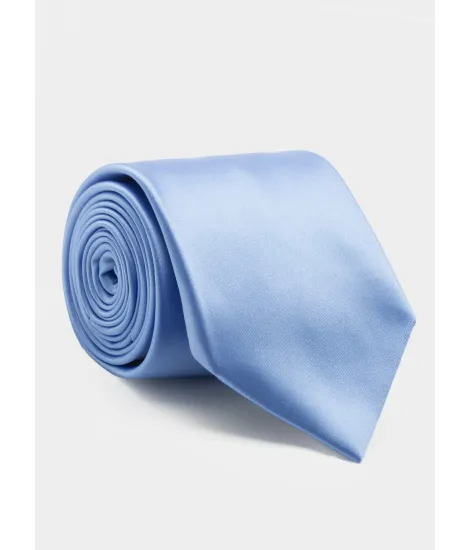 Light Blue Silk Tie| JOHN TWEED