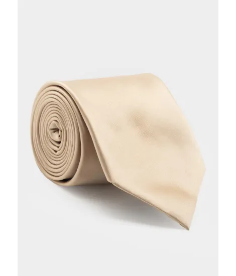 Beige Silk Tie| JOHN TWEED