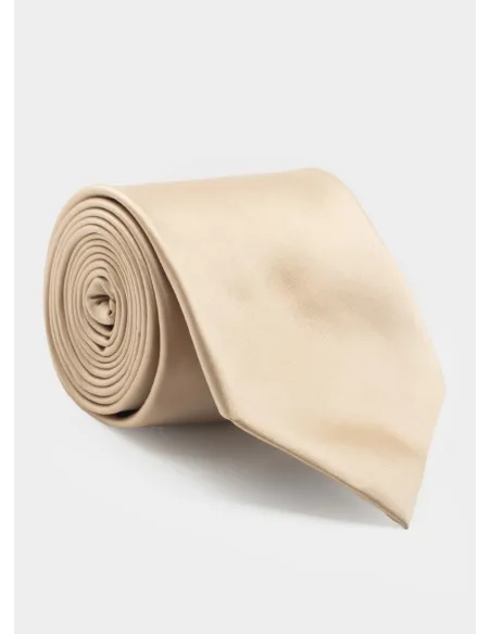 Beige Silk Tie| JOHN TWEED