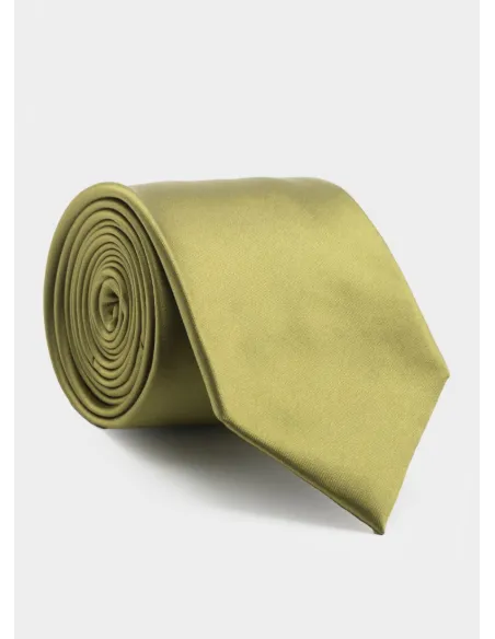 Corbata de Seda Verde Oliva| JOHN TWEED
