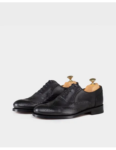 Zapatos Cordones Hombre Negro