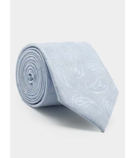Corbata de Seda Azul Clara con Cornucopia| JOHN TWEED