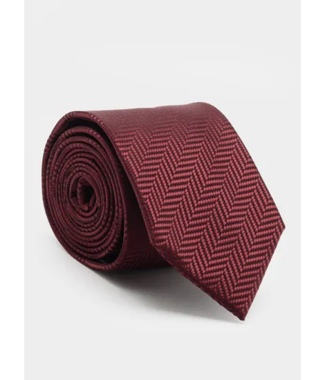 Gravata de Seda Espinha Bordeaux| JOHN TWEED TAILORED