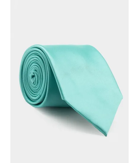 Water Green Silk Tie| JOHN TWEED