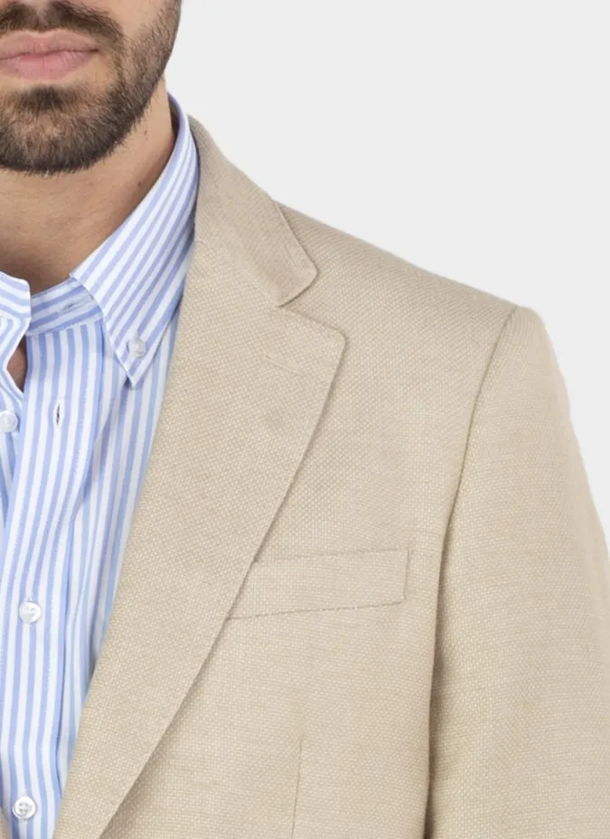 BLUE HERRINGBONE BLAZER| JOHN TWEED TAILORED