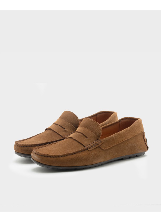 Camel Suede Driver Shoe