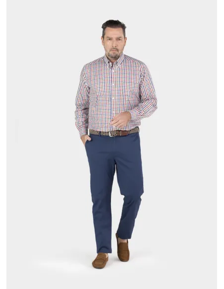 VAIELLA SHIRT IN BROWN AND BLUE | JOHN TWEED TAILORED