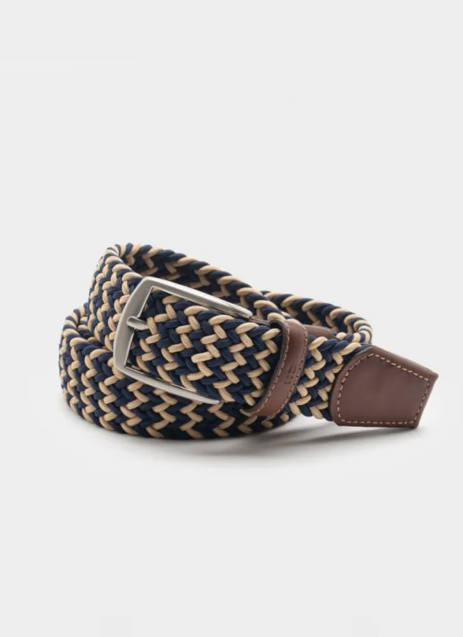 BLUE ELASTIC BELT | JOHN TWEED TAILORED