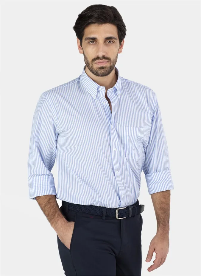 BLUE ELASTIC BELT | JOHN TWEED TAILORED