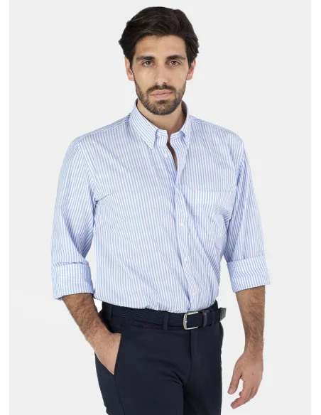 BLUE ELASTIC BELT | JOHN TWEED TAILORED