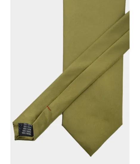 Corbata de Seda Verde Oliva| JOHN TWEED 2