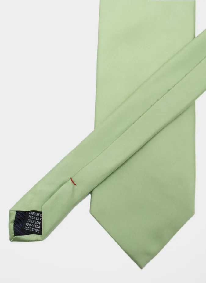 Corbata de Seda Verde Lima| JOHN TWEED