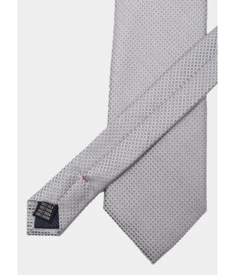 Corbata de Seda Falso Liso Gris| JOHN TWEED 2