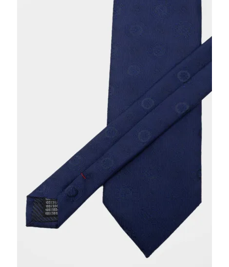 Blue Pattern Silk Tie| JOHN TWEED 2