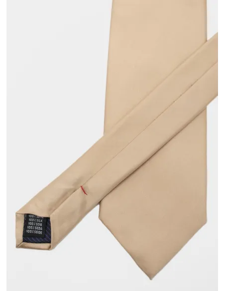 Beige Silk Tie| JOHN TWEED