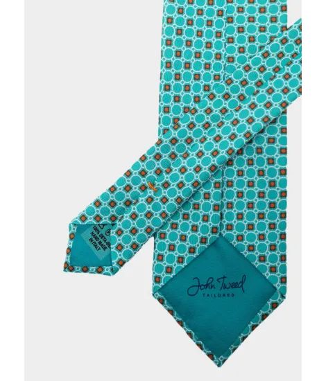 Gravata Azul Claro com Ponto Laranja| JOHN TWEED TAILORED 2