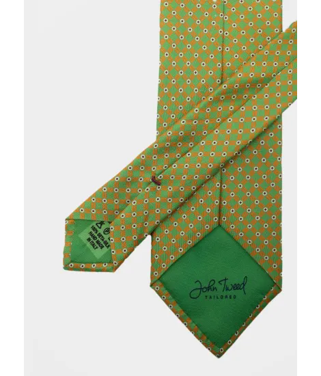 Gravata Verde com Desenho Laranja| JOHN TWEED TAILORED 2