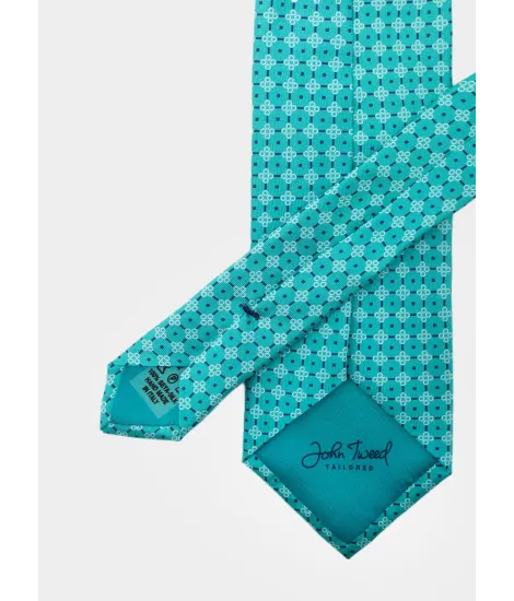 Light Blue Tie with Pattern| JOHN TWEED 2