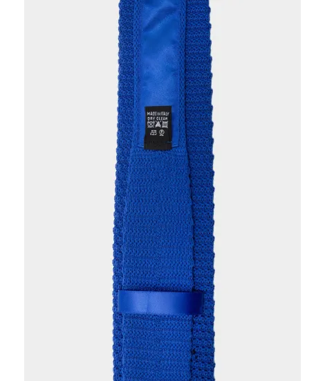 Indigo Blue Silk Knit Tie| JOHN TWEED 2