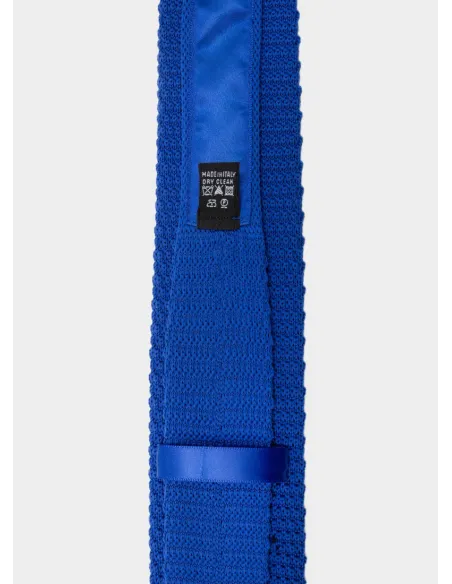Indigo Blue Silk Knit Tie| JOHN TWEED
