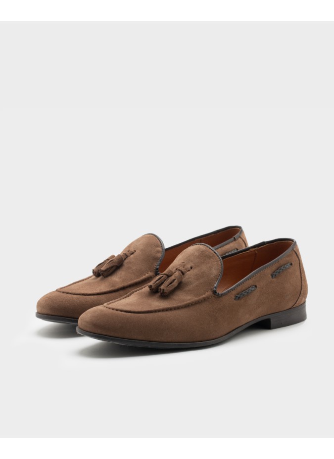 Mocassin Camurça Camel com Berloque