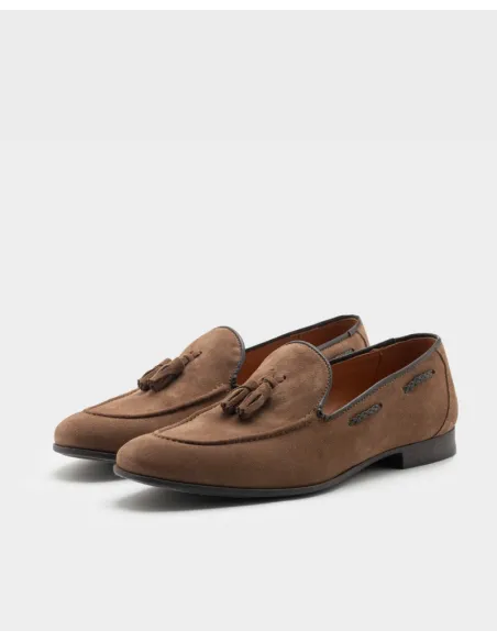 Mocasines Borlas Marron | Mocasines para Hombre | JOHN TWEED