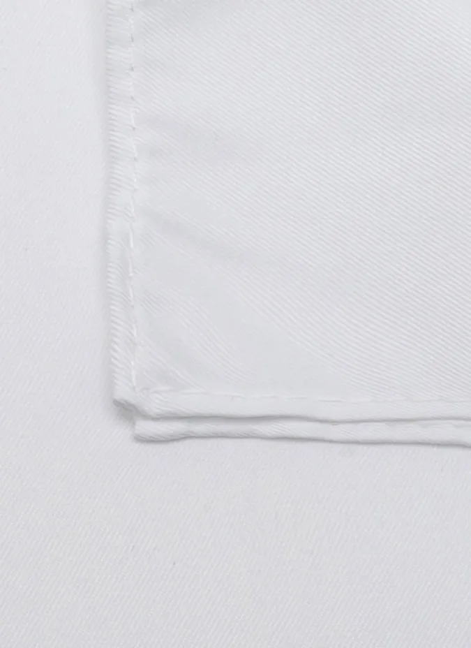 Lenço de Bolso de Seda Branco | JOHN TWEED