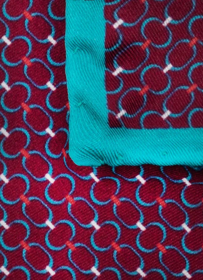 Lenço de Bolso de Seda com Padrão| JOHN TWEED TAILORED