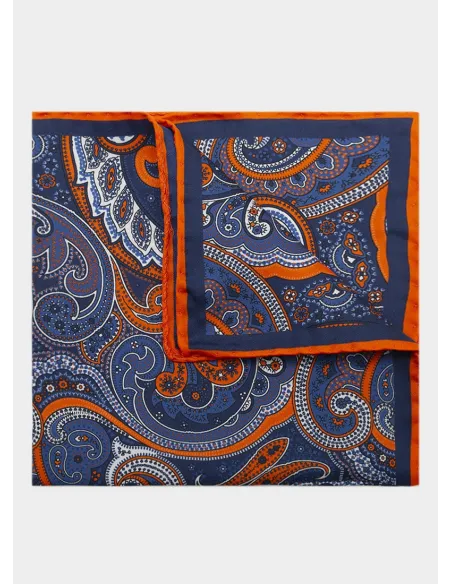 Silk Pocket Square with Pattern| JOHN TWEED TAILORED