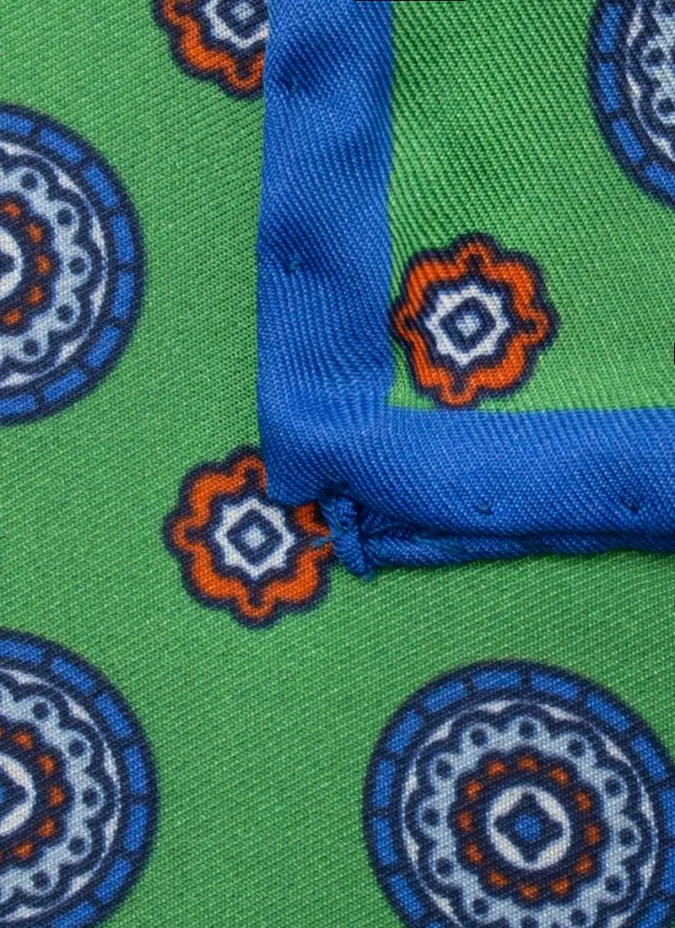 Silk Pocket Square with Pattern| JOHN TWEED TAILORED