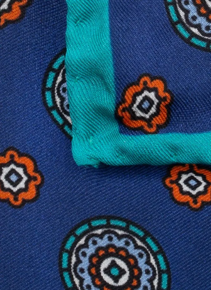 Silk Pocket Square with Pattern| JOHN TWEED TAILORED