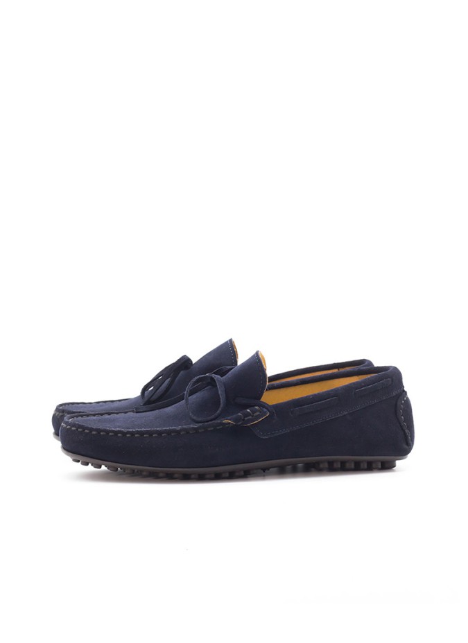 Mocasines Ante Azules Lazo