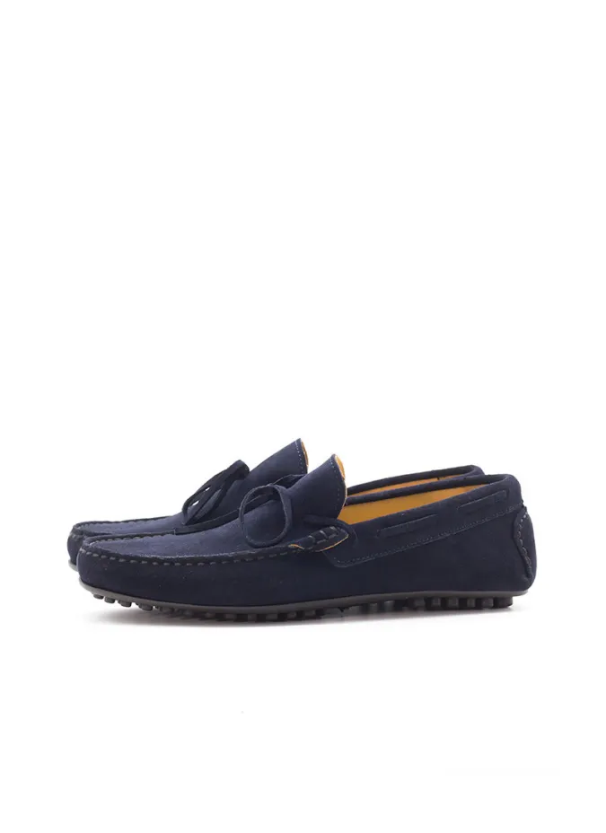 Mocasines Ante Azules Lazo
