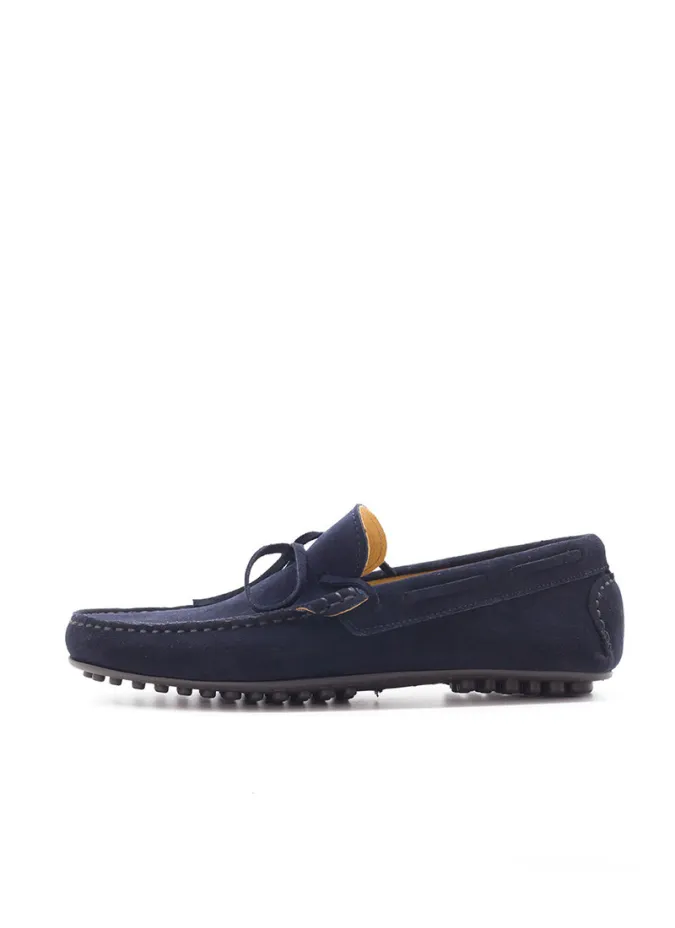 Mocasines Ante Azules Lazo