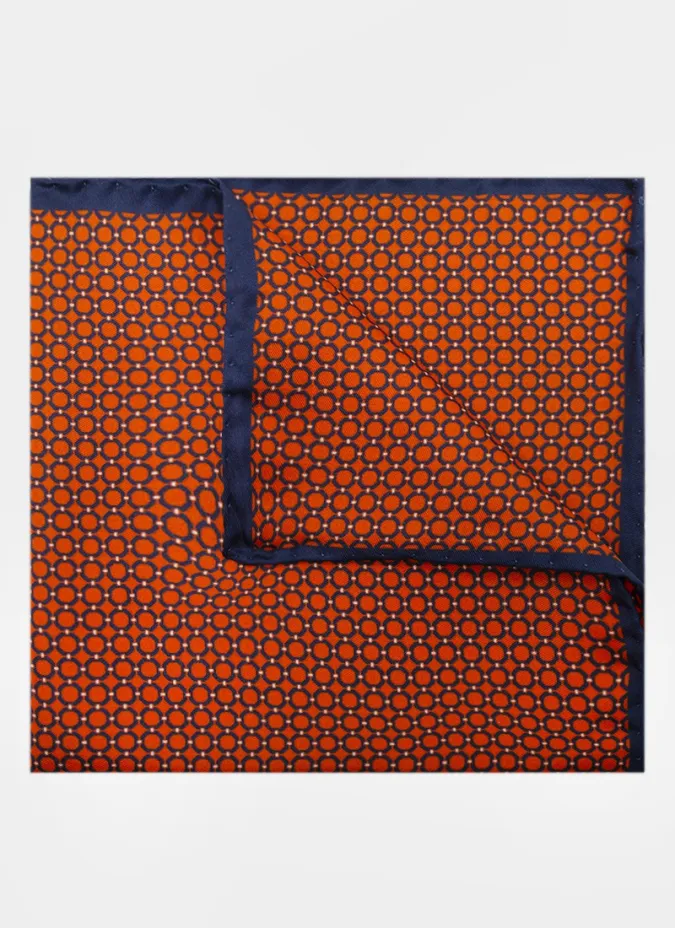 Silk Pocket Square with Pattern| JOHN TWEED TAILORED