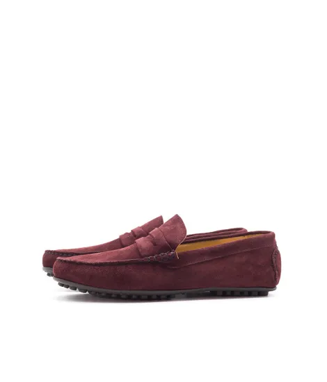 Mocasines Ante Burdeos