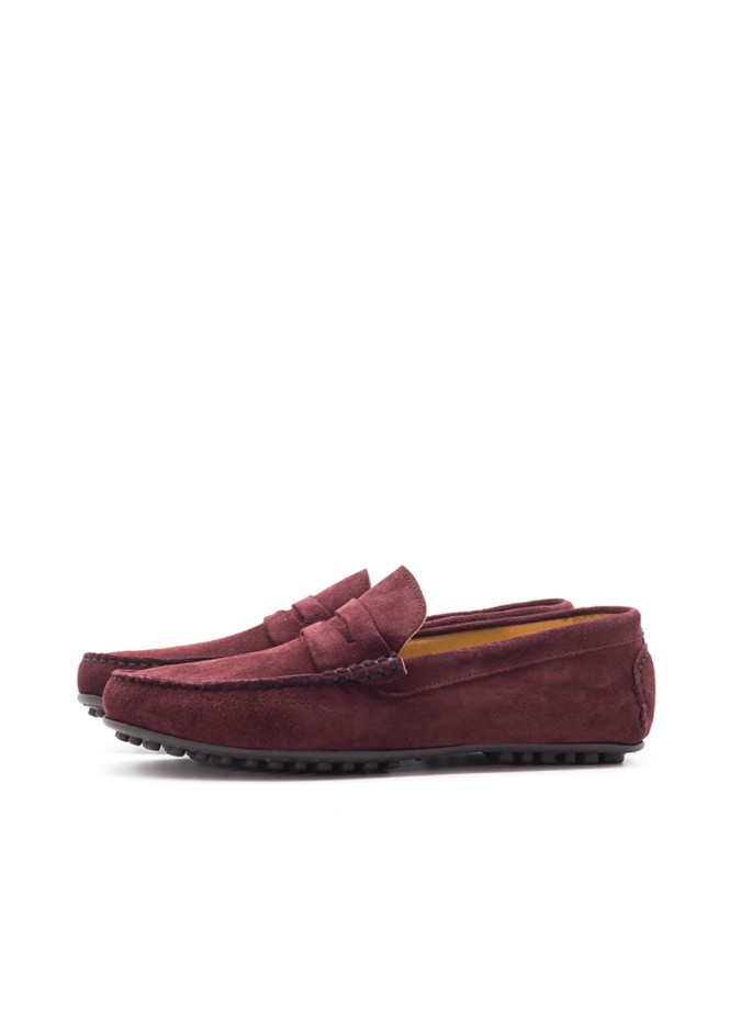 Mocasines Ante Burdeos