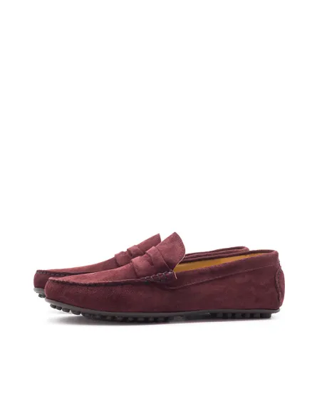 Mocasines Ante Burdeos