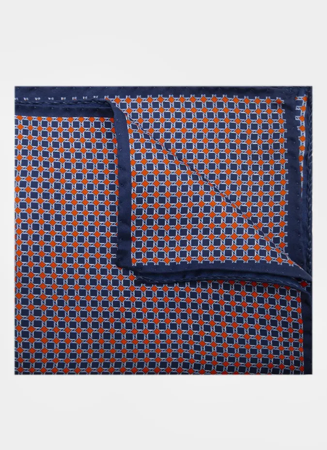 Silk Pocket Square with Pattern| JOHN TWEED TAILORED